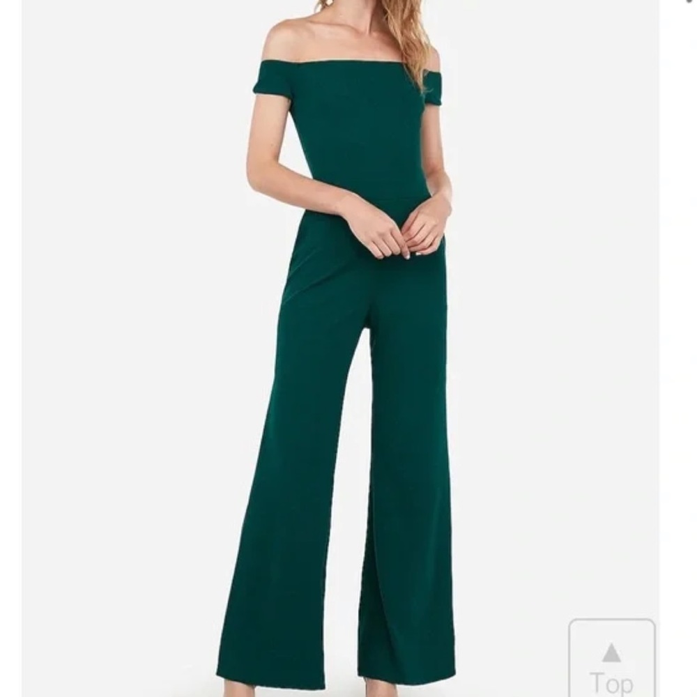 Express Off The Shoulder Wide Leg Jumpsuit